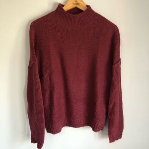 Maroon knit sweater
